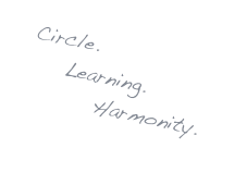 Circle.    
    Learning.      
        Harmonity.   
                                                                       